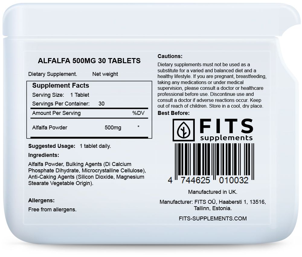 Alfalfa 500mg 30 tabletter