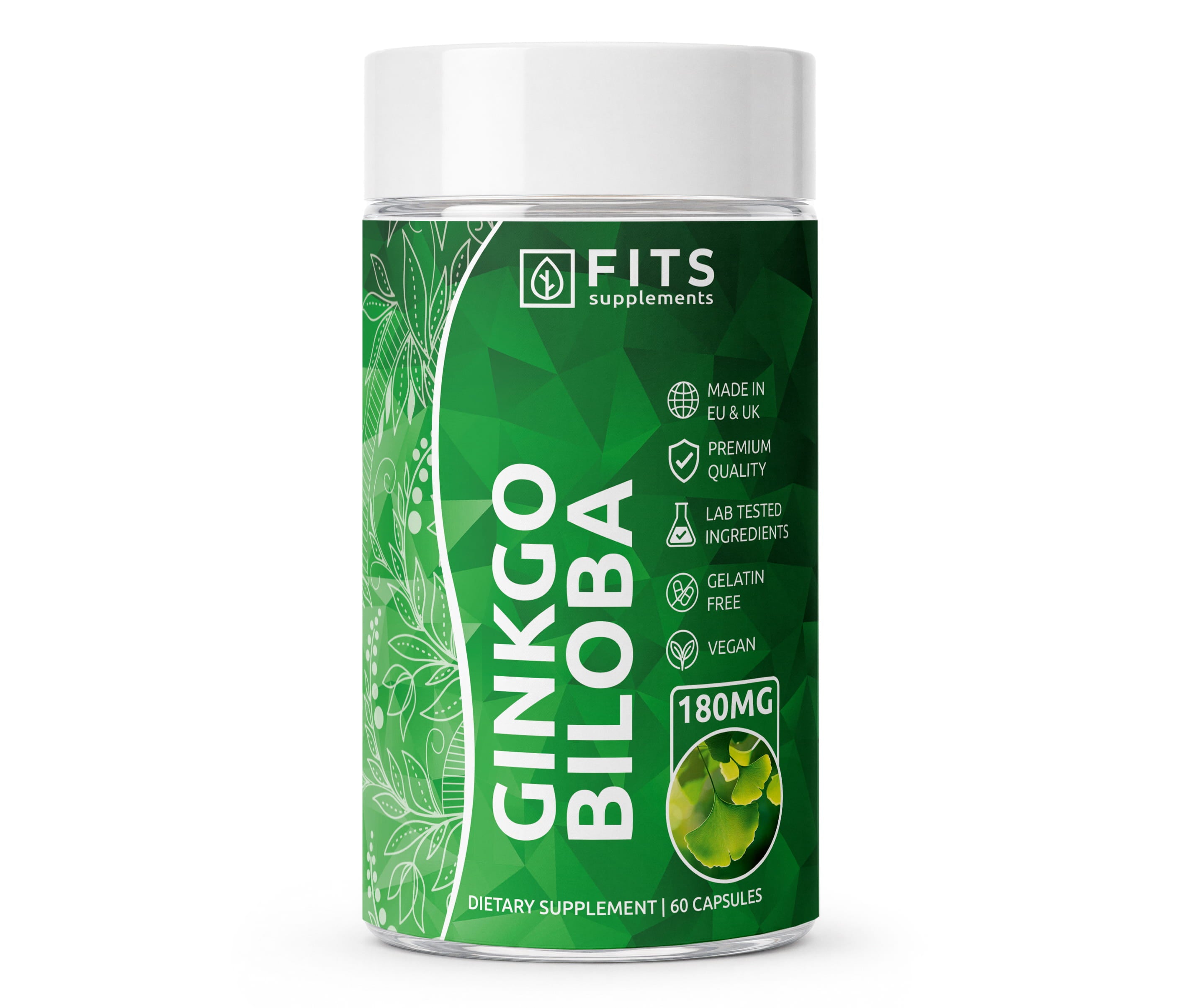 Ginkgo biloba 180 mg 60 kapsler