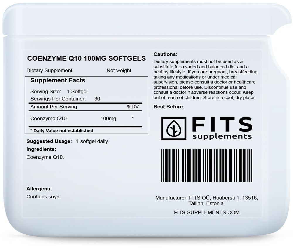 Coenzym Q10 100mg 30 bløde kapsler