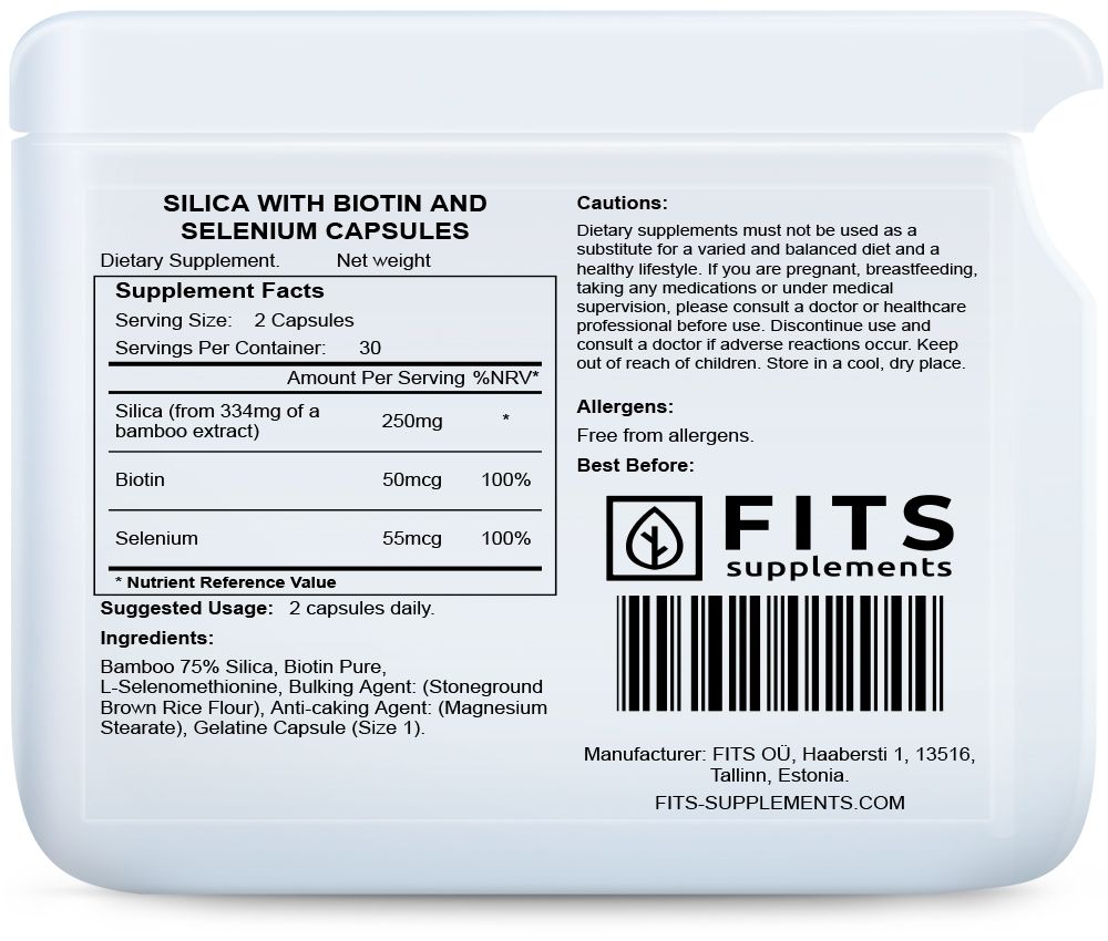 Silica med Biotin og Selen 60 kapsler