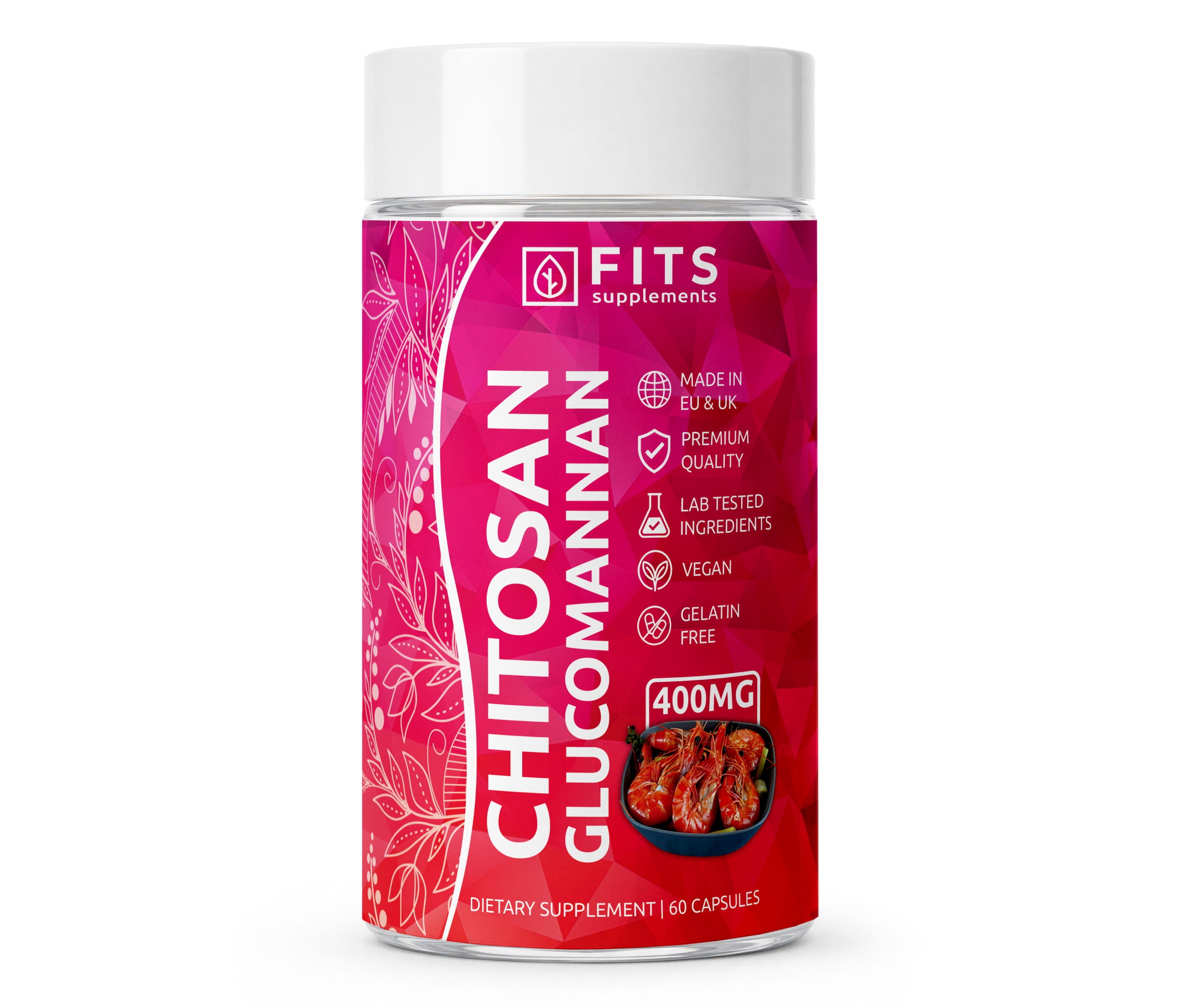 Chitosan og Glucomannan 60 kapsler