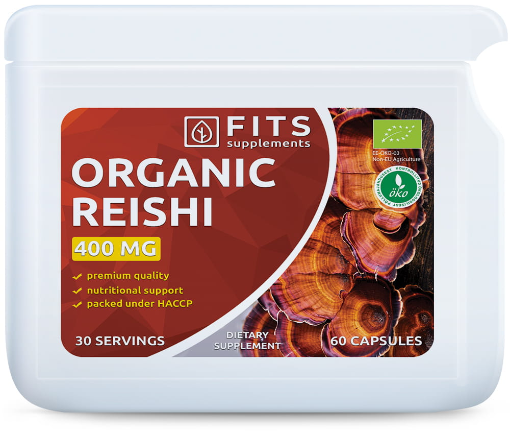 FITS Økologisk Reishi 400mg 60 kapsler - 1