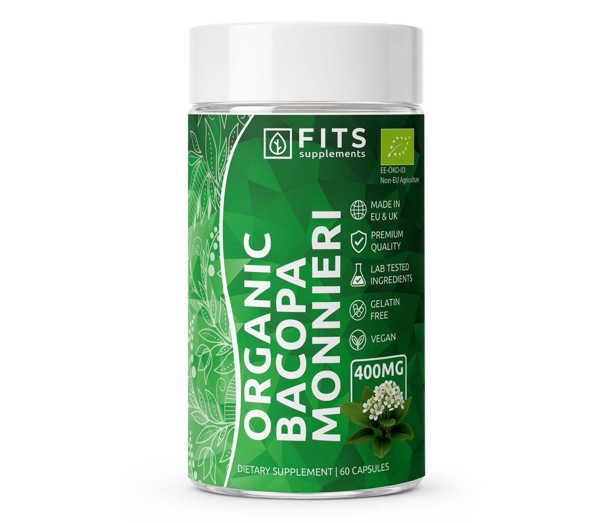 Bacopa Monnieri 400mg 60 kapsler