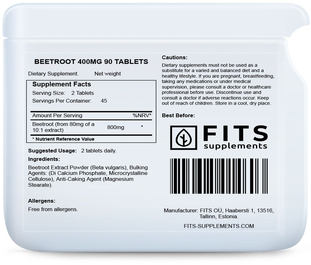 Rødbede 400mg 90 tabletter