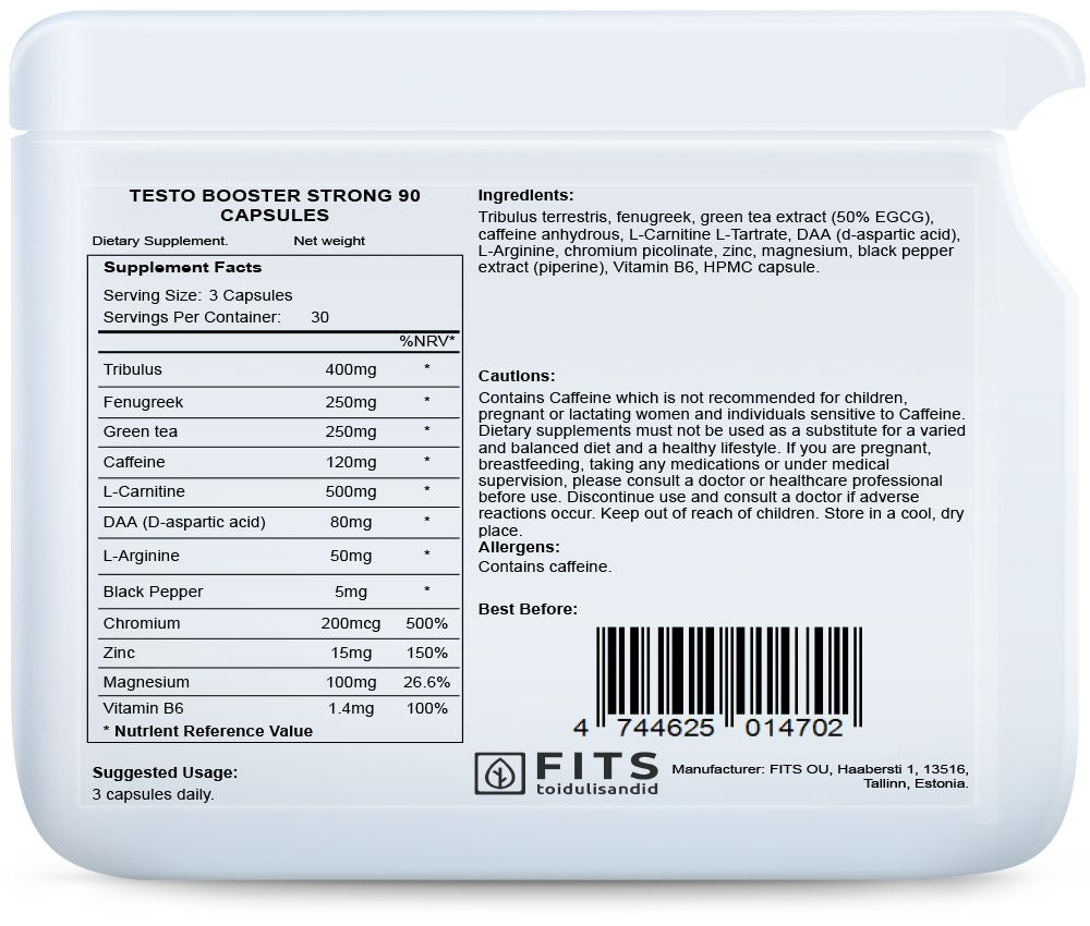 Testo Booster Strong 90 kapsler