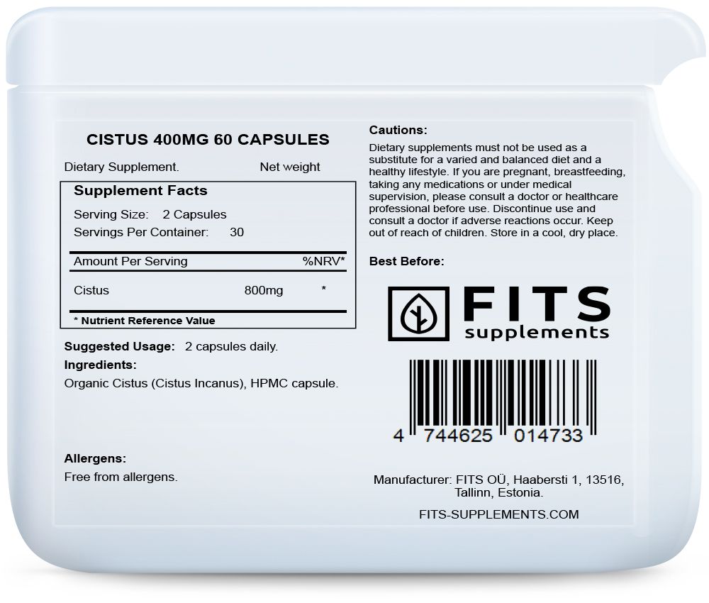 Cistus 400mg 60 kapsler