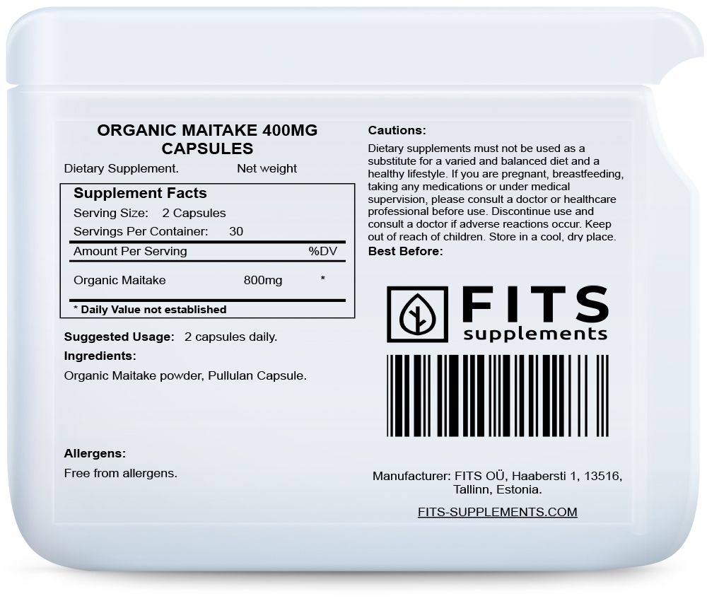 Økologisk Maitake 400mg 60 kapsler