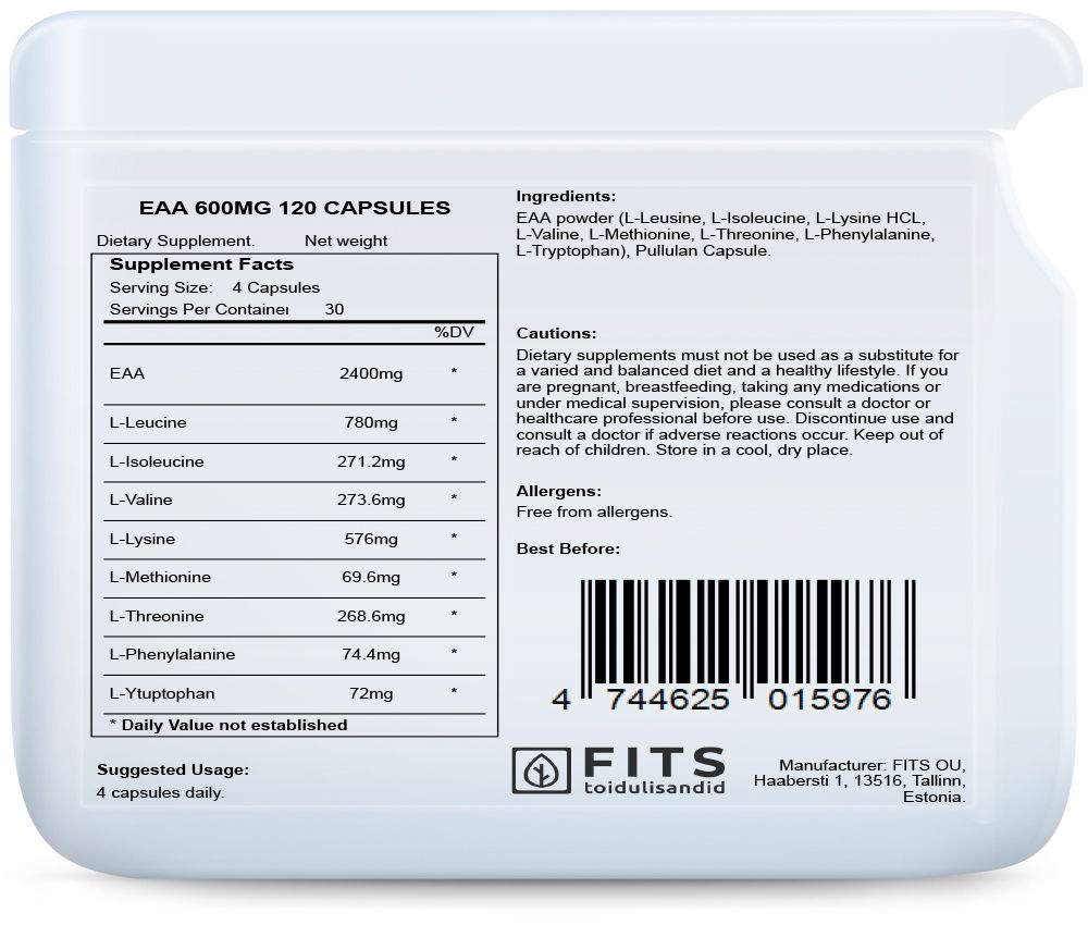EAA 600mg 120 kapsler