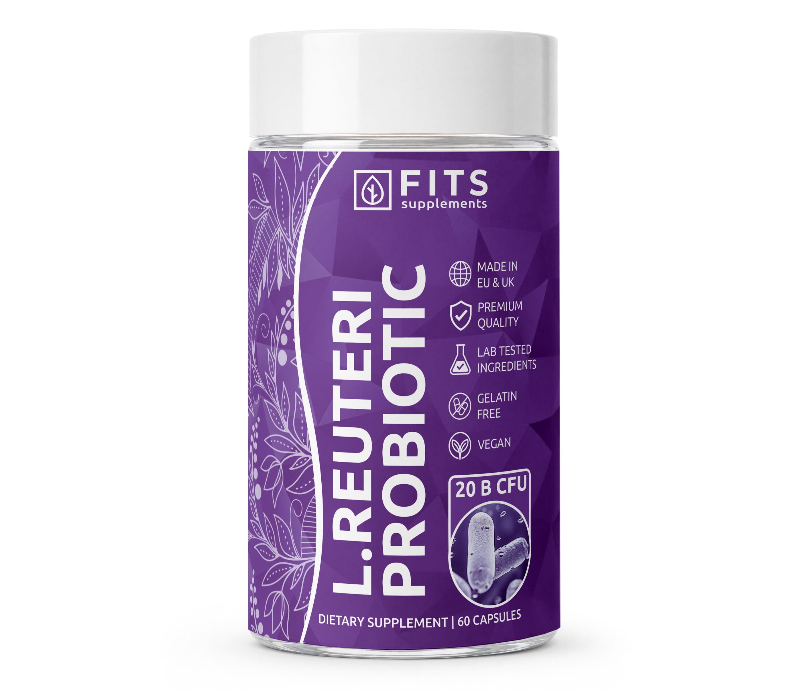 Probiotisk L. Reuteri Lactobacillus 60 kapsler