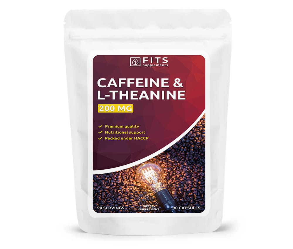 Koffein og L-Theanin 90 kapsler
