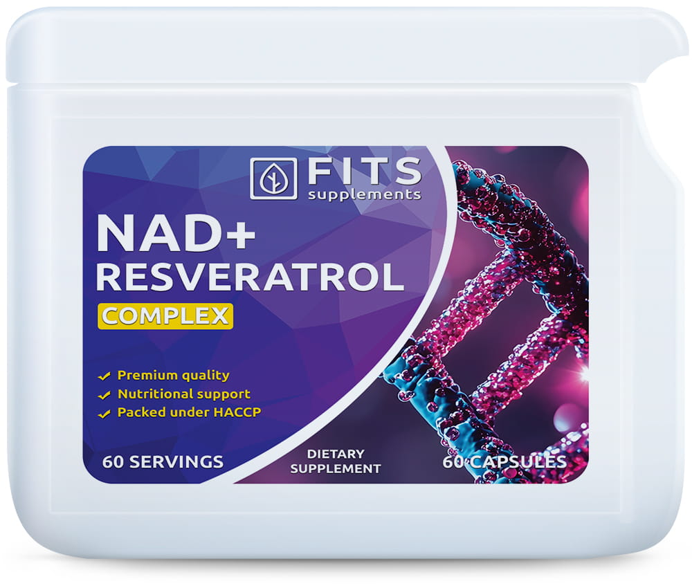 NAD+ og Resveratrol 60 kapsler