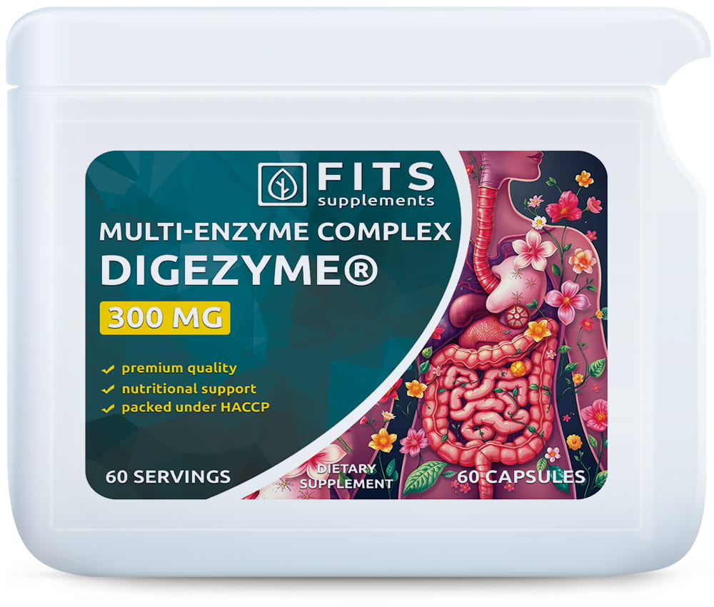Multi-enzymkompleks DigeZyme® 300 mg 60 kapsler